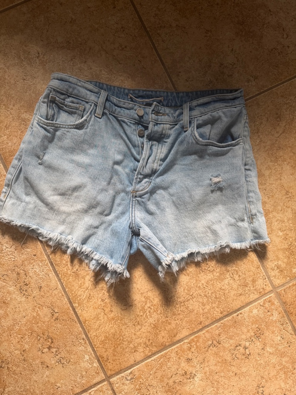 Joe's Jeans Light Blue Distressed Cutoff Denim Shorts